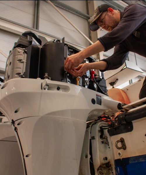 Suzuki outboard engine servicing at Malahide Marina
